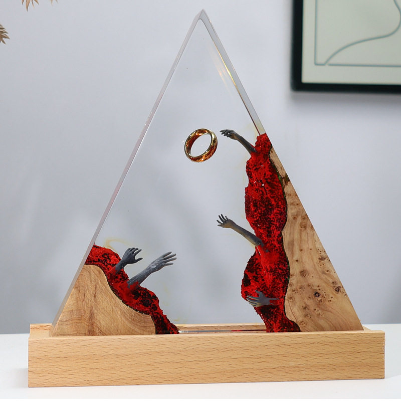 魔戒鬼手树脂夜灯圣诞创意礼物装饰木纹灯粉丝收藏生日电影实木礼,家居饰品,桌面摆件,淘宝优惠券,粉丝福利购,淘宝优惠卷