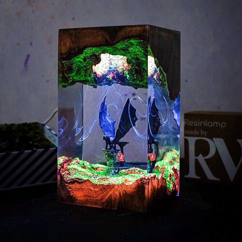 手工制作的无牙环氧树脂台灯HTT