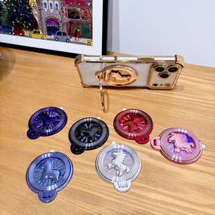 新款 旋转解压马上有钱陀螺手机支架支撑架追剧懒人好运超便携折叠