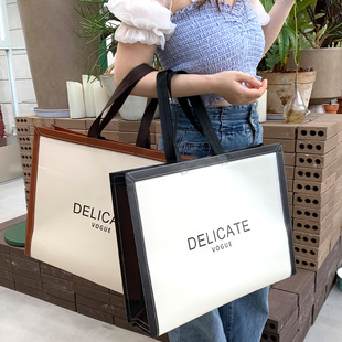 高端服装 袋 店覆膜无纺布可肩背手提袋定制logo衣服袋环保大牌女装