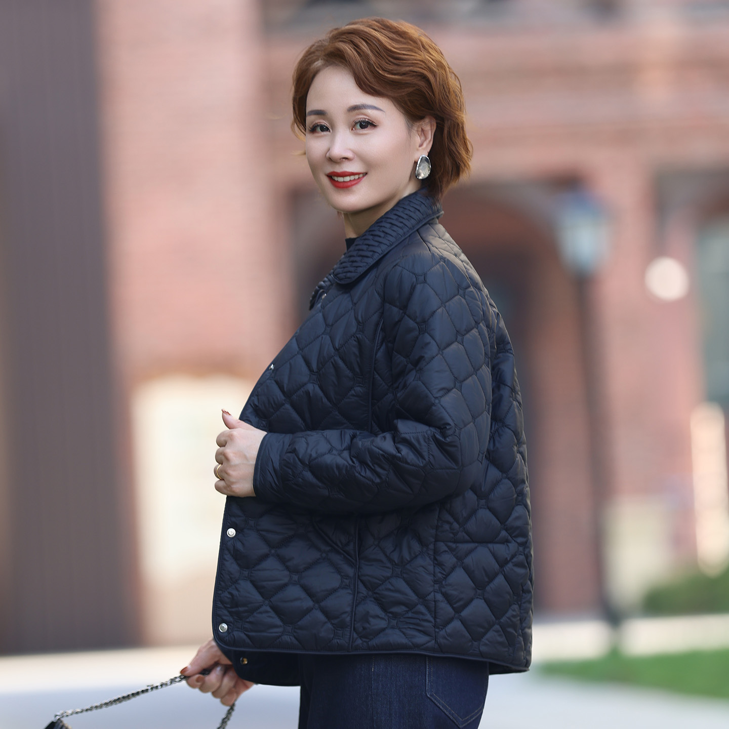 罗蒙妈妈装秋冬新款加绒加厚棉衣外套2025新款中老年女保暖服上衣