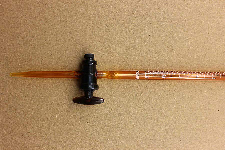 透明棕色聚四氟滴定管酸式m碱式器材教学仪器10ml 25ml 50l 100