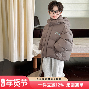 男童羽绒服冬季2025新款儿童冬装加厚时髦外套男孩洋气保暖面包服