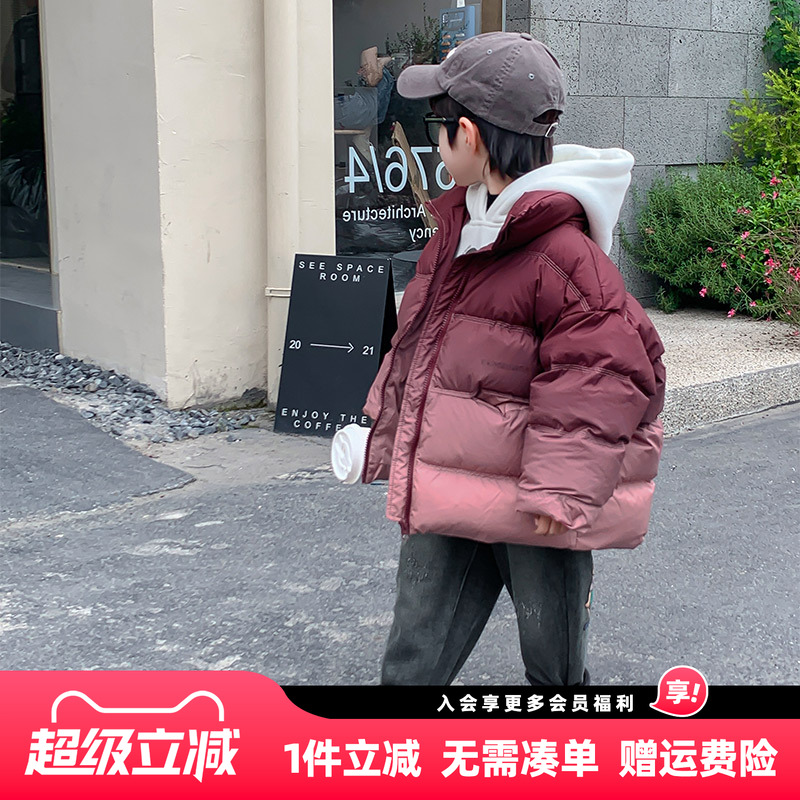 男童羽绒服冬季2025新款儿童男孩加厚冬装外套短款上衣面包服