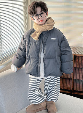 男童羽绒服冬季2026新款儿童冬装面包服外套洋气男孩保暖帅气上衣