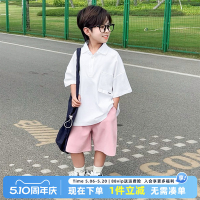 男童短袖T恤POL2026夏装新款儿童中大童男孩夏季POLO衫半袖上衣潮