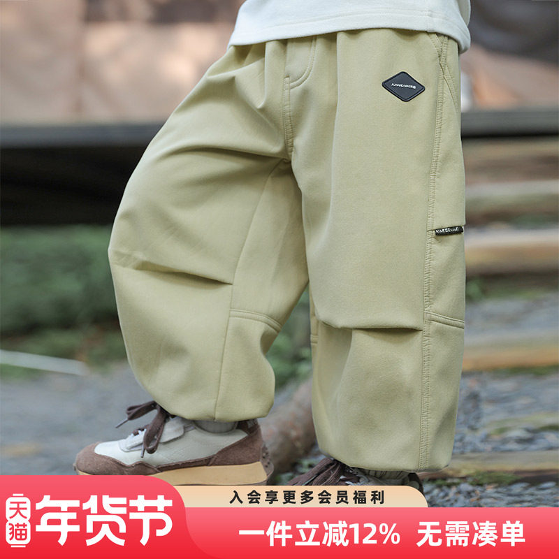 男童裤子工装裤秋冬款2025冬装新款儿童中大童加厚一体绒休闲长裤,童装/婴儿装/亲子装,裤子,淘宝优惠券,粉丝福利购,淘宝优惠卷