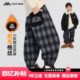 子运动裤 卫裤 2025秋冬新款 男童加绒裤 儿童加绒加厚一体绒格子长裤