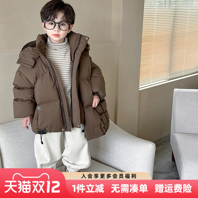 男童羽绒服冬季2025新款儿童冬季加厚保暖连帽冬装外套男孩羽绒衣