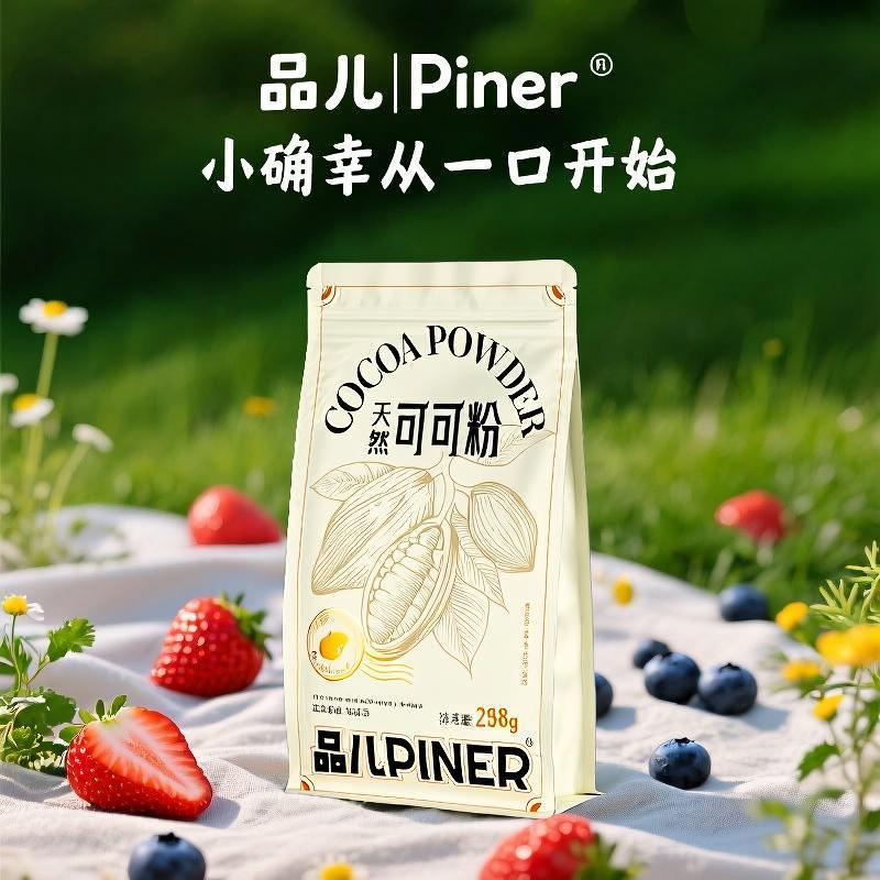【品儿Piner】国产天然可可粉天花板258g冲饮烘焙低脂非碱化coco