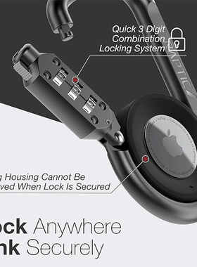 RAPTIC Airtag Holder Lock, Protective Airtag Case Airtag