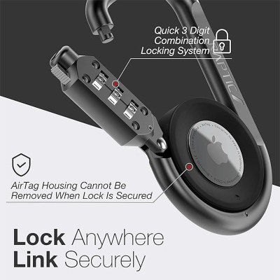 RAPTIC Airtag Holder Lock, Protective Airtag Case Airtag