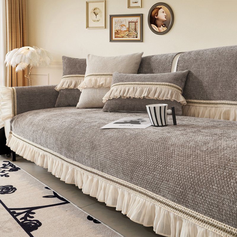 欧迪茂雪尼尔防滑简约现代沙发垫