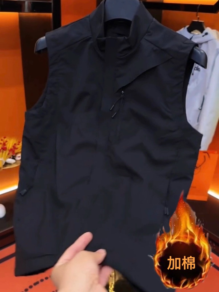 男士秋冬立领无袖马甲2025新款