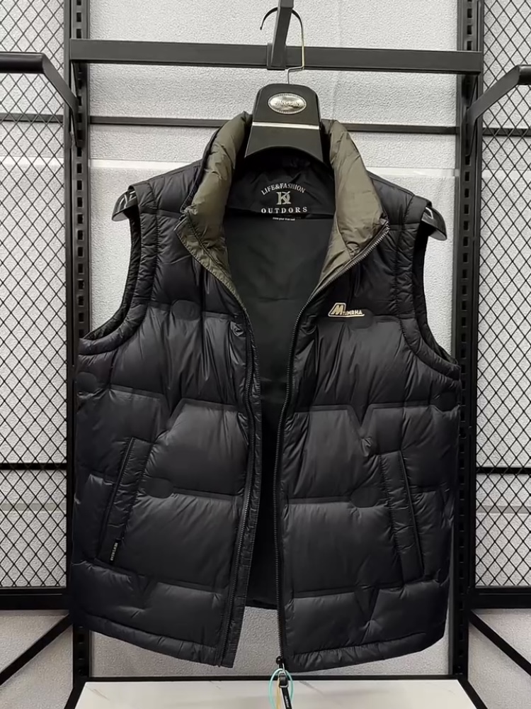 男士冬季立领羽绒马甲2025新款