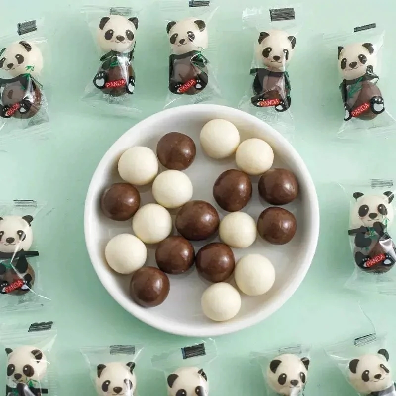麦丽素黑白巧克力豆夹心袋装网红熊猫糖散装儿童零食休闲食品