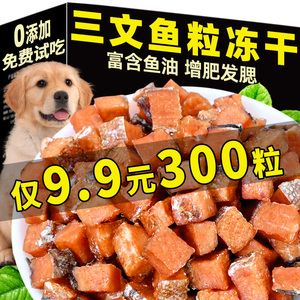 狗狗冻干零食三文鱼粒宠物洁齿磨牙棒幼小型犬训练奖励营养食品肉