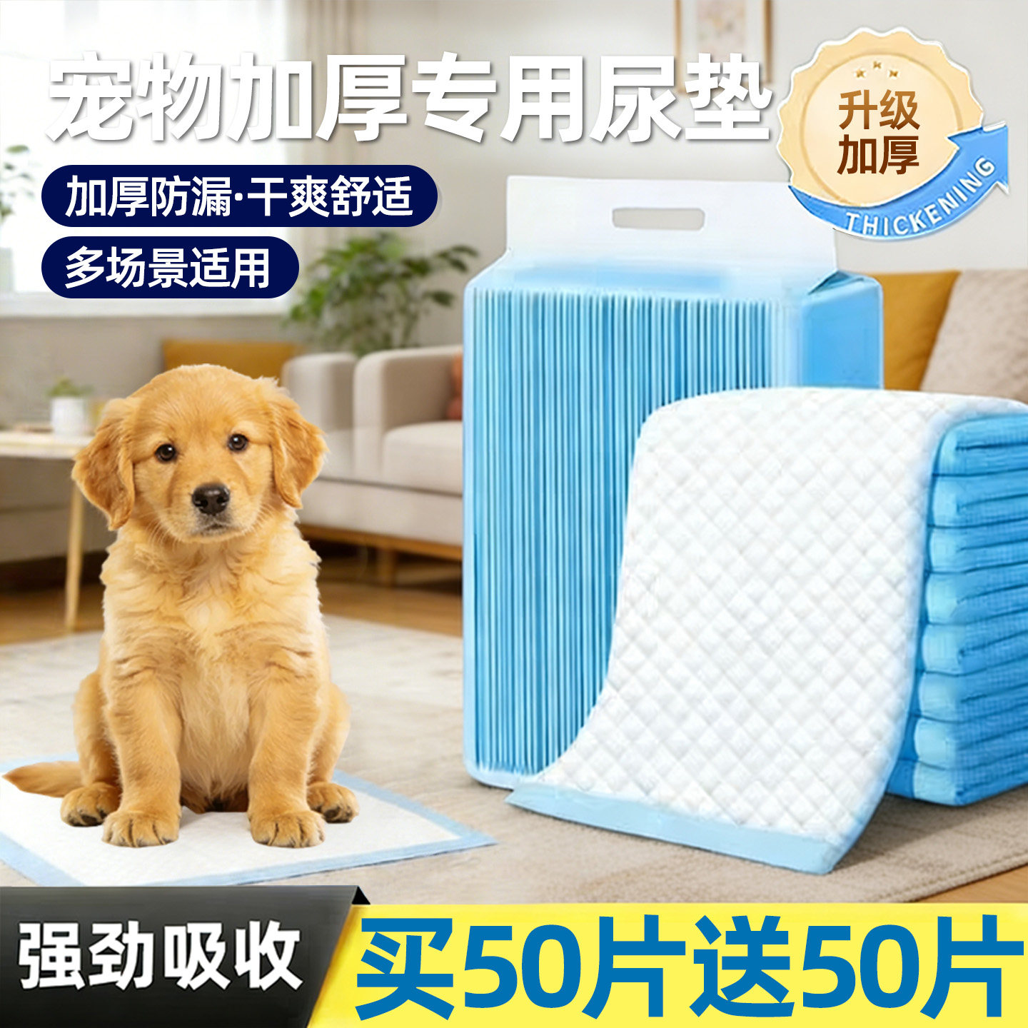 宠物狗狗尿垫狗用加厚除臭吸水吸尿纸隔尿垫引导上厕所一次性尿片