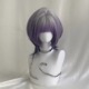 假发齐刘海银紫黑渐变狼尾鲻鱼头万用cos氛围感整顶全头套中长发