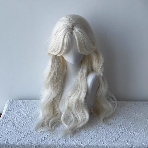 假发女奶白金大波浪中分八字长卷