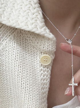 日系cherry kitty925银镶钻恶魔之眼爱心项链女简约小众设计感