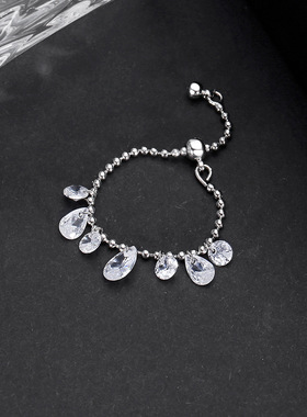 日系Cherry Kitty法式轻奢碎泪星河抽拉戒指女精致高级感指环