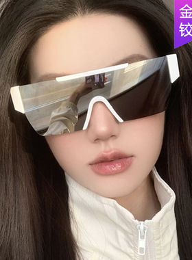 日本cherry kitty连体太阳镜户外骑行驾驶个性时尚墨镜潮流