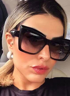 日本cherry kitty欧美猫眼潮流大框太阳镜新款复古时尚ins款素颜