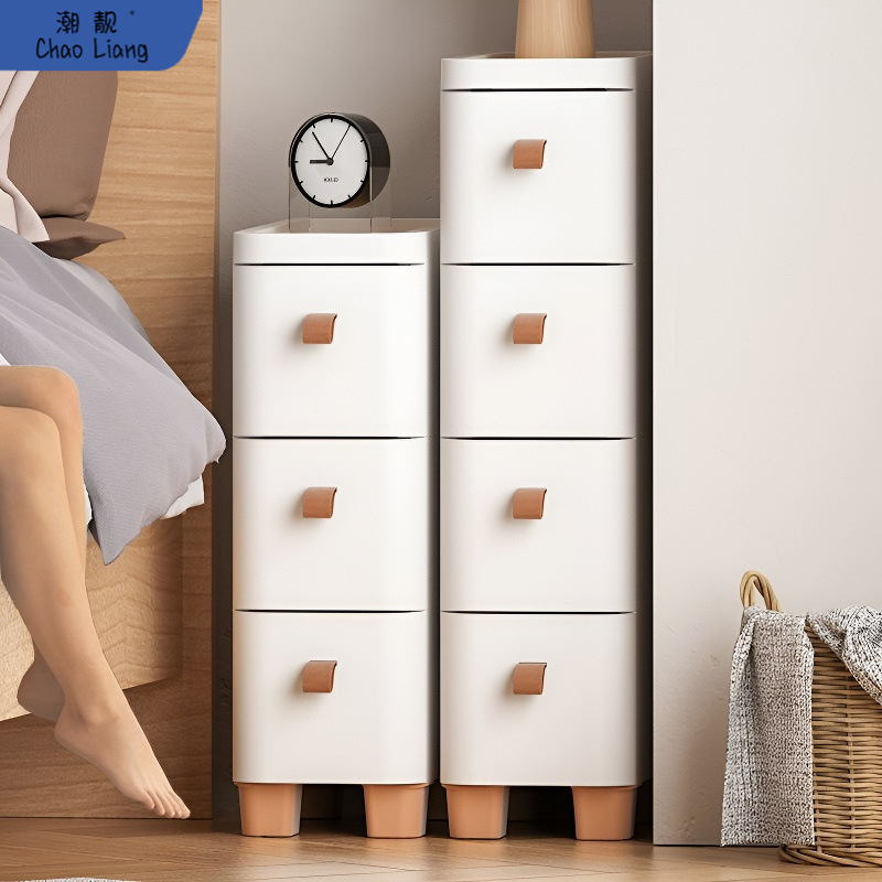 缝隙窄边柜夹缝抽屉式收纳柜卫生间厨房置物架床头琴萱爱美款包邮