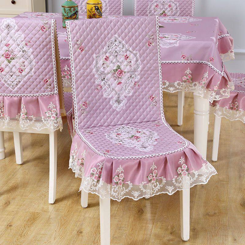 欧式餐桌椅子套罩餐椅垫套装椅子坐垫靠背通用板凳子套桌布布彭泉