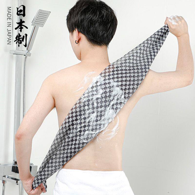 日本进口AISEN男士搓澡巾长条搓背巾沐浴条强力搓泥不伤肤洗澡巾