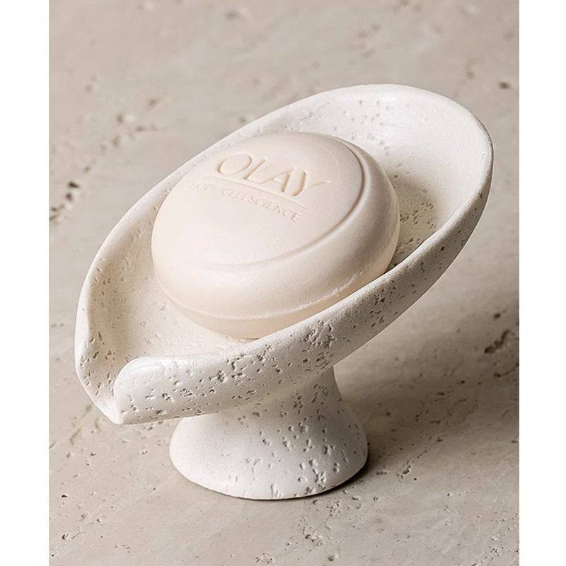 洞石皂香皂肥皂盒沥水皂盒高级置物架香皂盒轻奢酒店碟家用卫生间