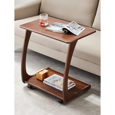 实木沙发边几柜可移动桌子带轮迷你茶几客厅小户型家用方角几茶台