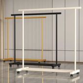 衣帽架落地家用卧室可移动奶油风挂衣服耐用宿舍挂衣架阳台晾衣架