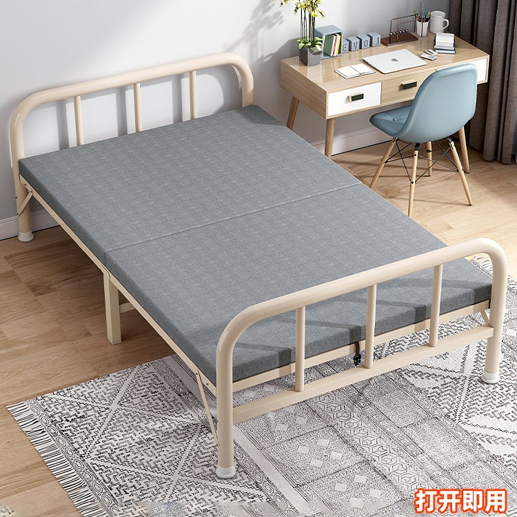 折叠床单人床家用铁架床办公室午休神器折叠小床出租房专用铁艺床