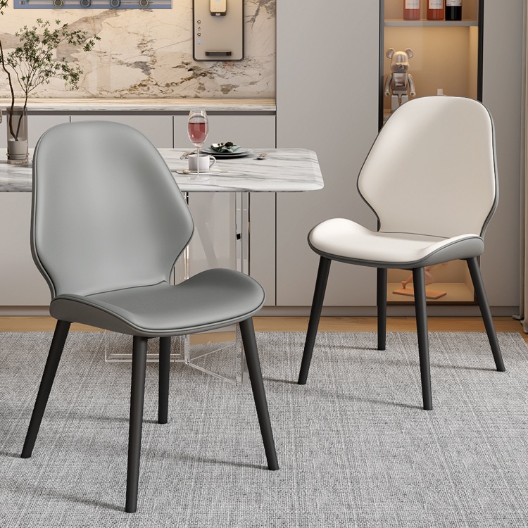 轻奢餐椅家用简约科技布餐厅椅子靠背休闲北欧化妆椅洽谈餐桌凳B&