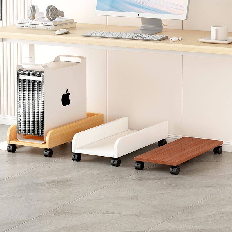 简易台式电脑主机托架底座机箱支架托盘万向轮底托架子桌下放置架