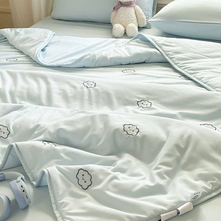 A类夏凉被四件套空调被夏季薄被子可机洗2025新款儿童幼儿园单人