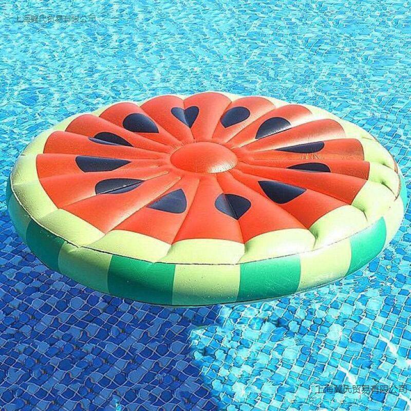 新款水上充气西瓜菠萝浮排游泳圈高颜值浮床度假漂浮气垫水上拍照