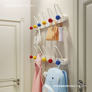 玄关进门挂衣钩门后挂钩卧室墙上挂衣架壁挂式中古风装饰挂钩一体