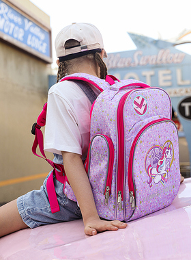 SPI护脊小学生书包一到六年级女童减负儿童新款独角兽防水防污