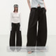 垂感宽松休闲裤 出逃赤岗西 男女春秋西裤 裤 黑色弯刀廓形阔腿西装