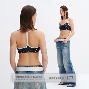 出逃赤岗西 可拆卸胸垫工字运动瑜伽文胸内衣女 多色星星吊带背心