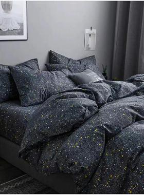 100% cotton bedsheet set flat/fitted sets student bed cover