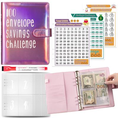 100days money Challenge Envelope Budget Cash Savings book