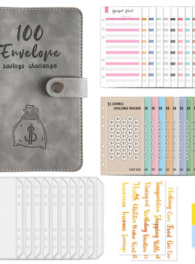 soft PU a6 practical cash budget Planner money saving book