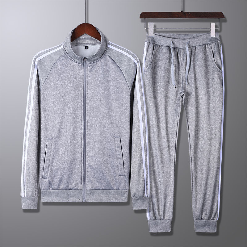 Men sports gym tracksuit set Elastic Sweatsuits男士运动套装