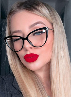 防蓝光镜可配近视镜cat eye glasses frame for women очки