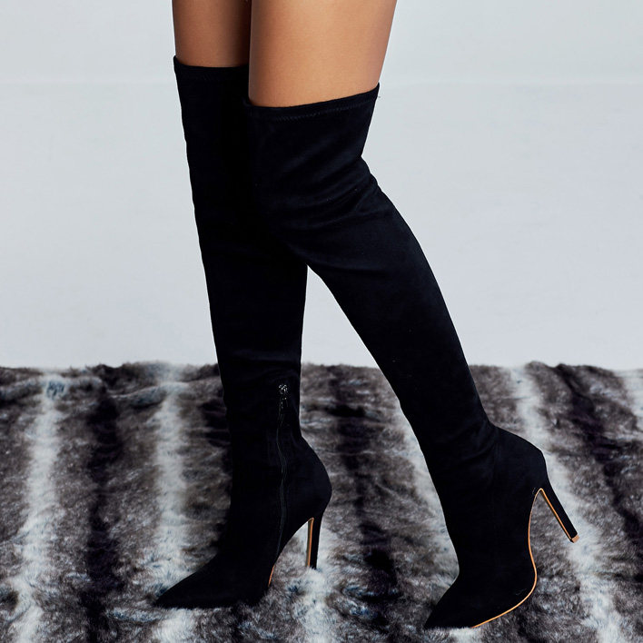 过膝长靴女сапоги Women High Heels Over Knee Long Boots