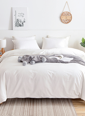 cotton solid fitted sheet bedsheet sets duvet blanket cover